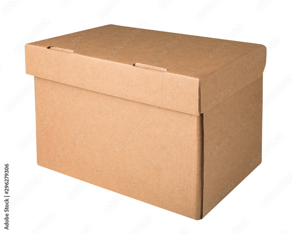 Cardboard box isolated on white background Cardboard box isolated on white background