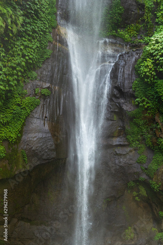 Sekumpul Waterfalls surrounded by tropical forest in Bali  Indonesia.