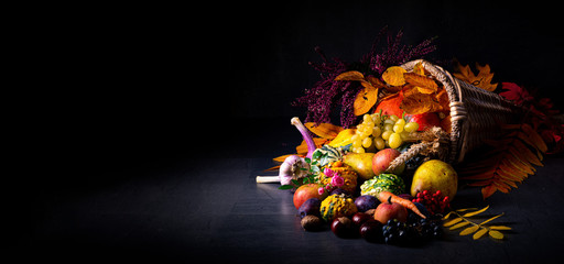 The beautiful and autumnal cornucopia