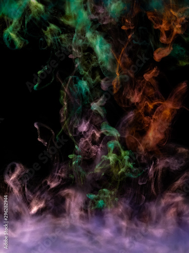 Abstract modern artwork, colorful explosion of vibrant and vivid powders, rich texture color splash. 