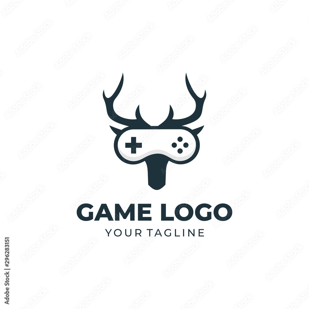 Deer Game Zone Logo Template Design Vector Deer Game Zone Logo Template Design Vector