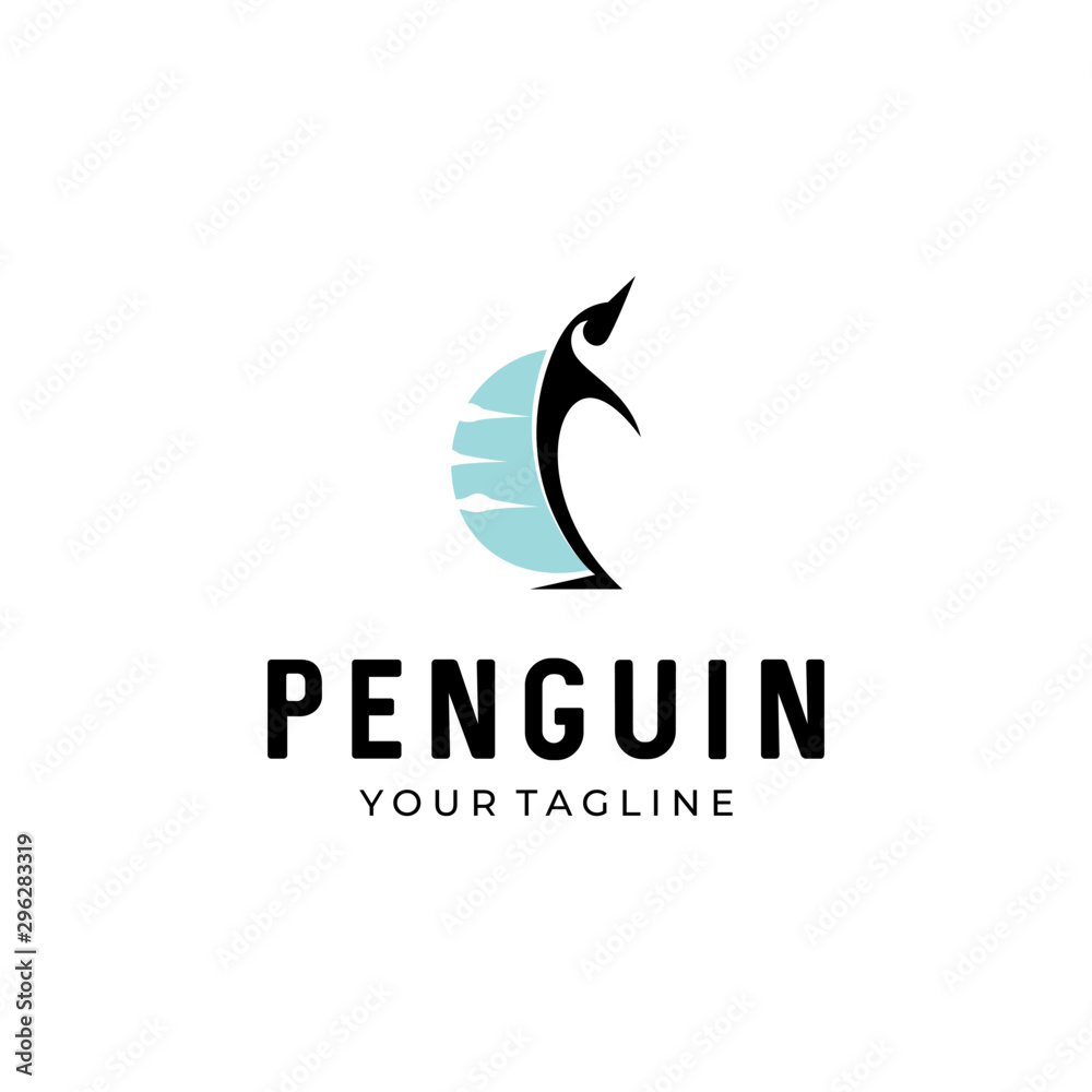 penguin vector logo icon symbol design penguin vector logo icon symbol design
