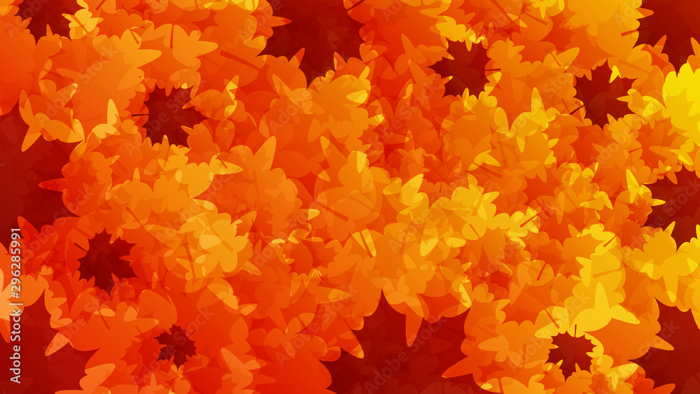 Happy Thanksgiving Day abstract background with maple leaves