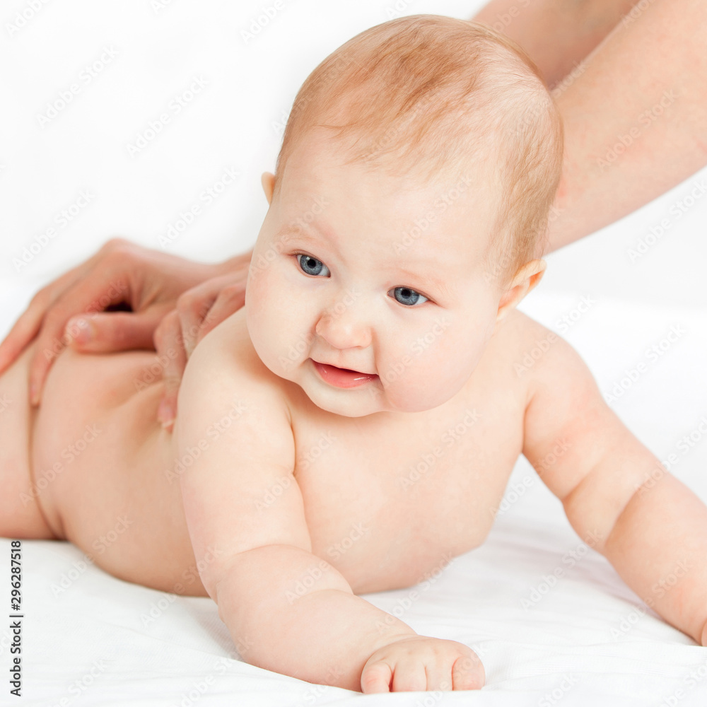 Adorable Baby massage collage