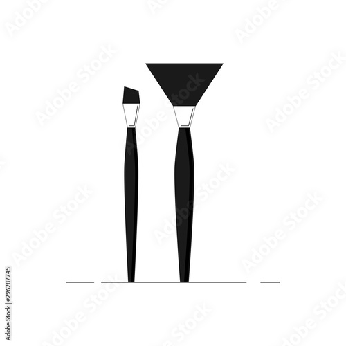 makeup brushes simple icon. Vector illustration for design Free Download makeup brushes simple icon. Vector illustration for design - GFXLoad