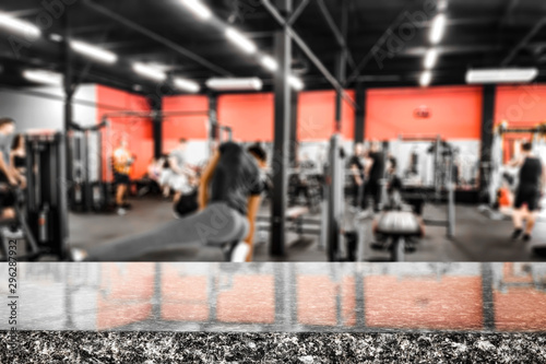 Wallpaper Mural Table background of free space for your decoration and gym interior  Torontodigital.ca