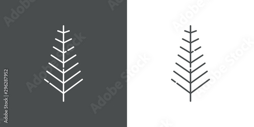 Logotipo árbol abstracto lineal con ramas y tronco en gris y blanco
