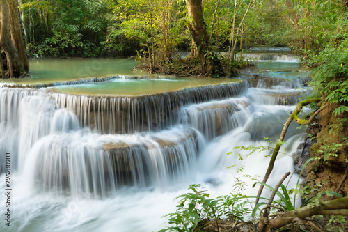Huay Mae Khamin waterfall in tropical forest, Thailand © Wilatlak