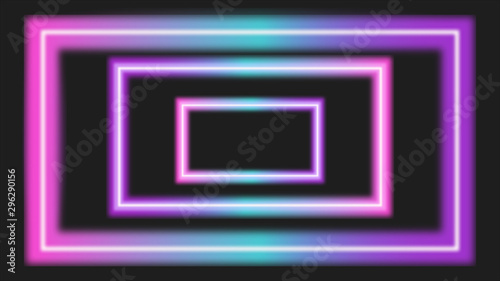 Neon background from blue-violet rectangles for presentation