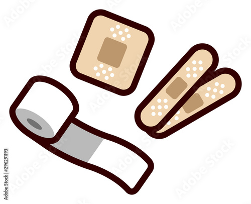 bandage and adhessive bandage
