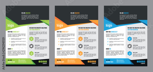 Corporate flyer template, business leaflet design