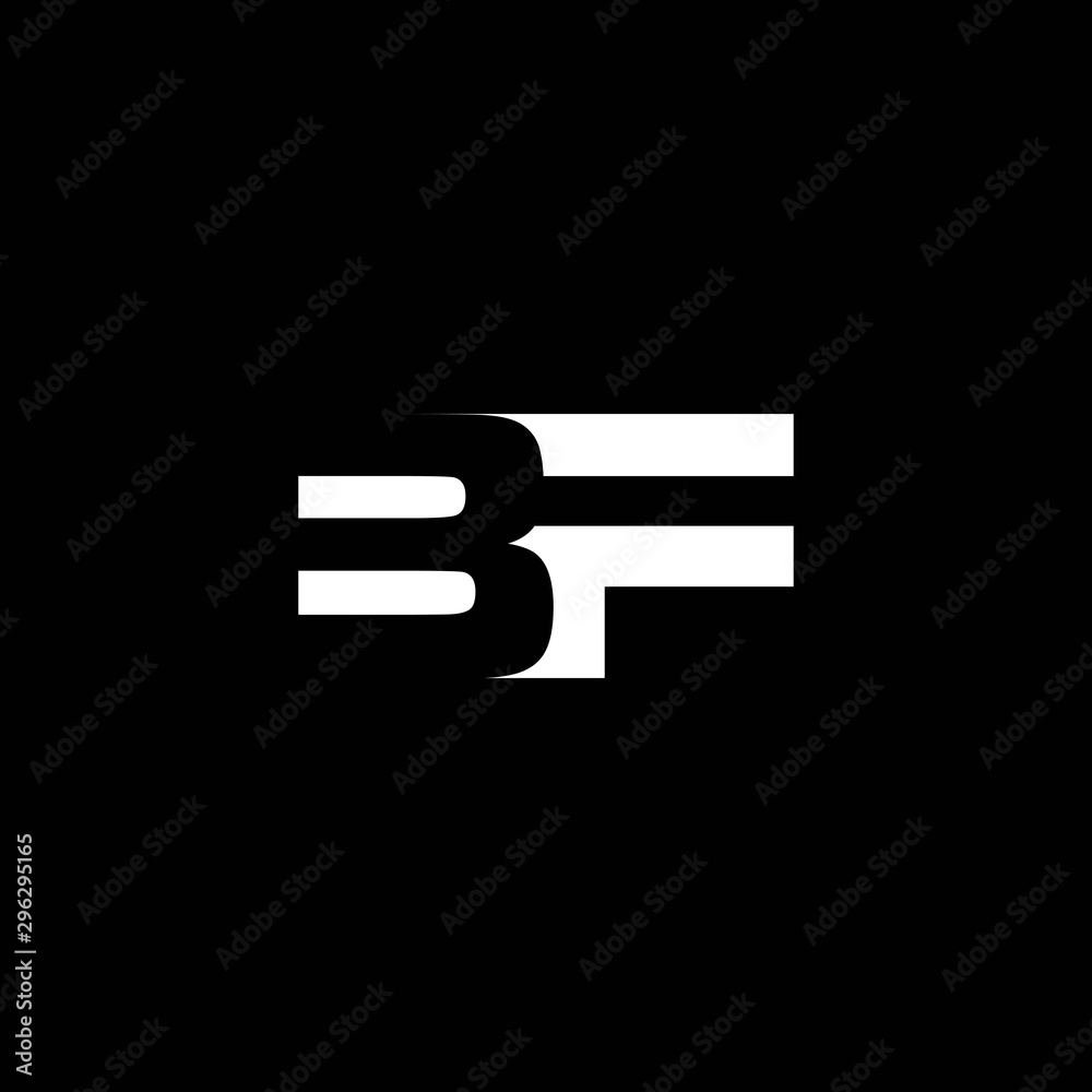 simple typography bf vector logo simple typography bf vector logo