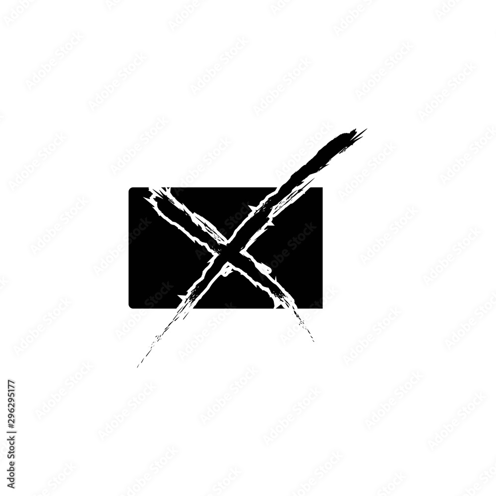 simple typography line art X vector logo