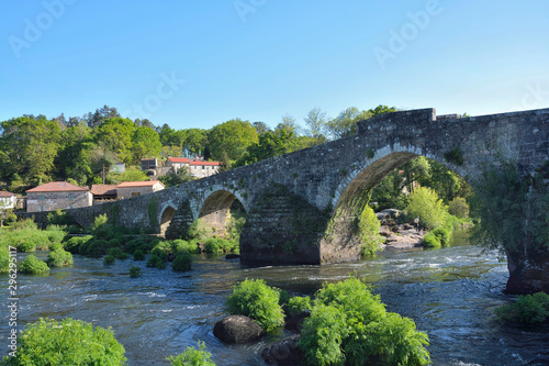 Maceira Bridge in the Way of St. James. Bridget in the path from Santiago de Compostela to Finisterre.