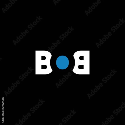 Print op canvas simple typography bob vector logo