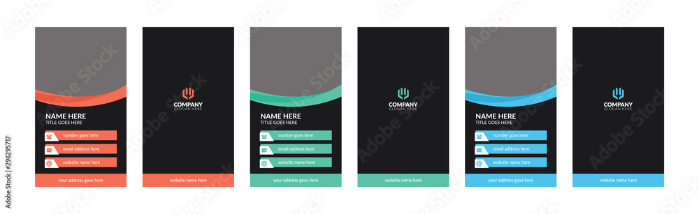 Naklejka premium Business Card Design Template for personal or professional use