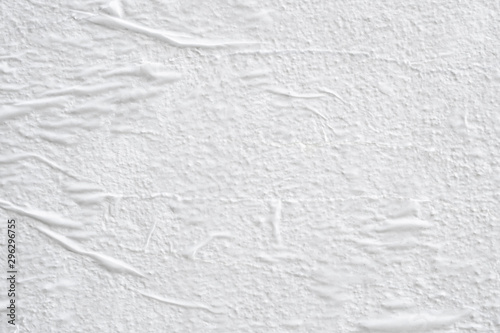 Blank white crumpled creased torn paper poster texture surface background