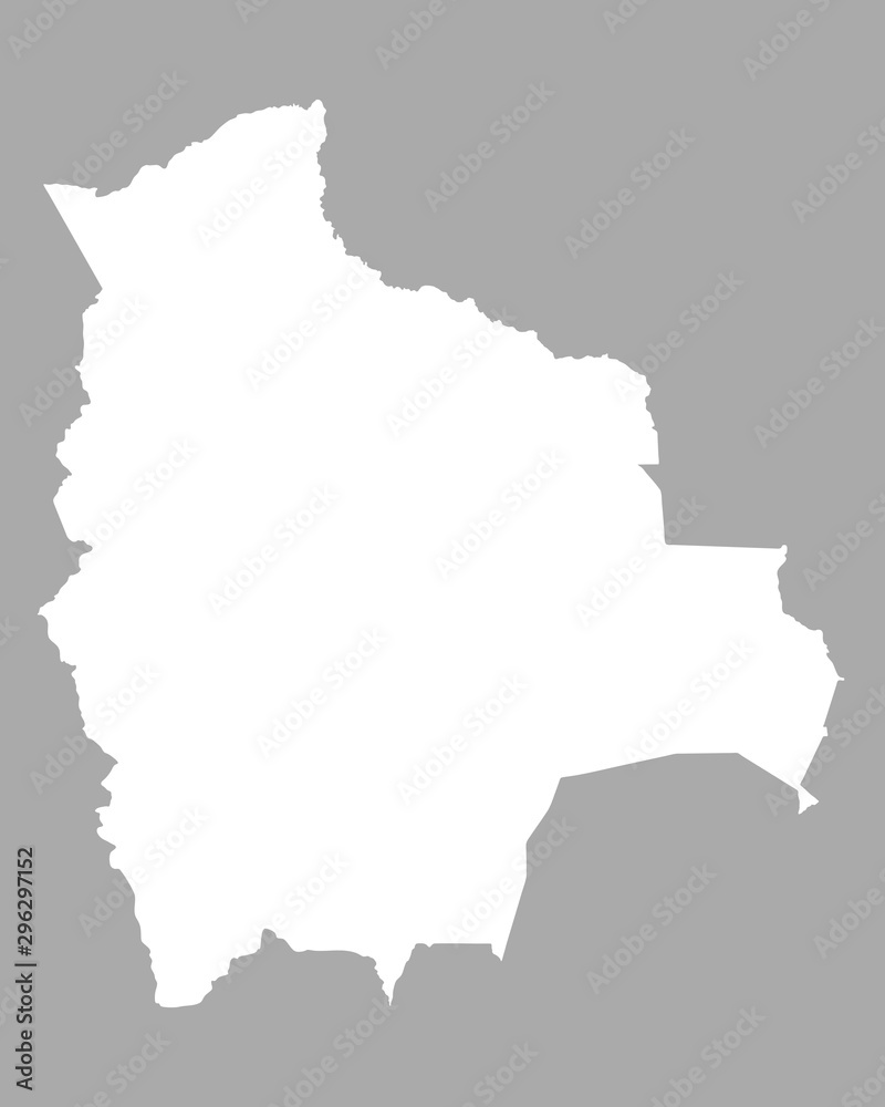 Fototapeta premium Karte von Bolivien
