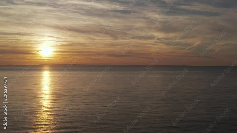 Sunset sea - Drone flight in Wissant Sunset sea - Drone flight in Wissant