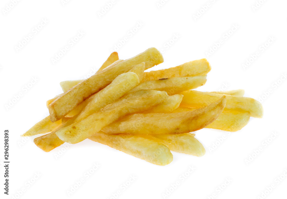 french fries on a white background french fries on a white background