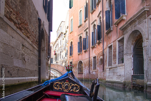 Beautiful view of the Venetian canals in Venice, Italy