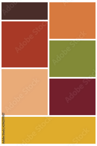 Vector Mood Board & Branding Presentation. Creative Theme Mood Board, Logo Template, Collage Frames with Universal Colour Palette. Picture Display & Montage.
