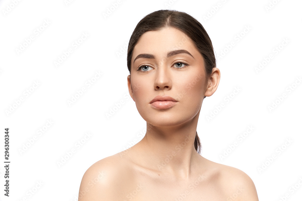 Sexy brunette with soft skin and without makeup posing Sexy brunette with soft skin and without makeup posing