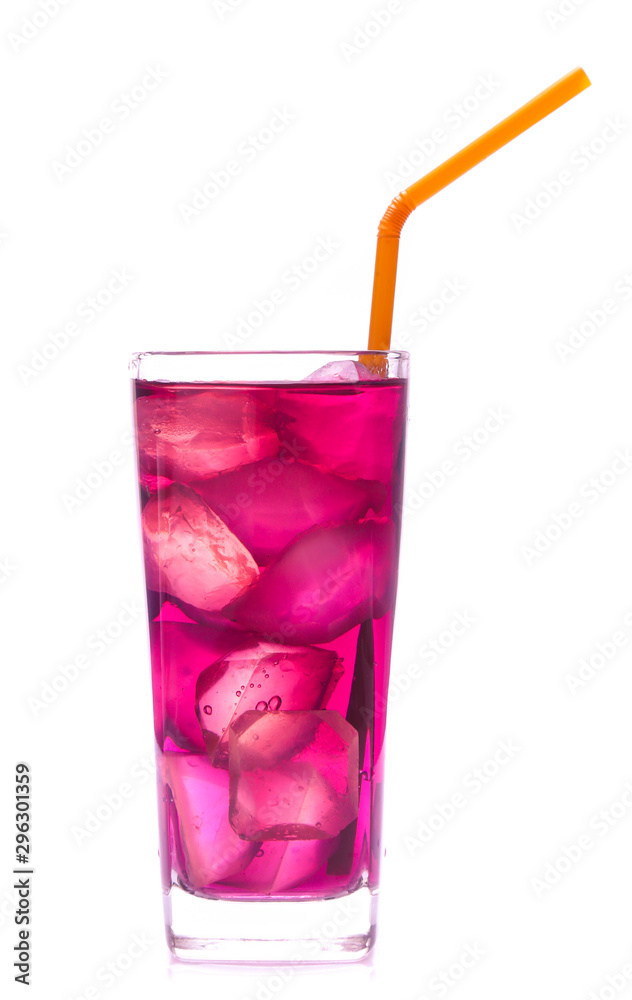 Glass of red grape juice with fruit isolated on white Glass of red grape juice with fruit isolated on white