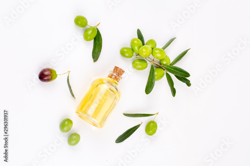 Green olive and olive oil