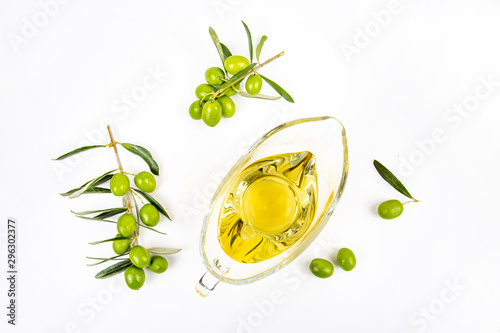 Green olive and olive oil