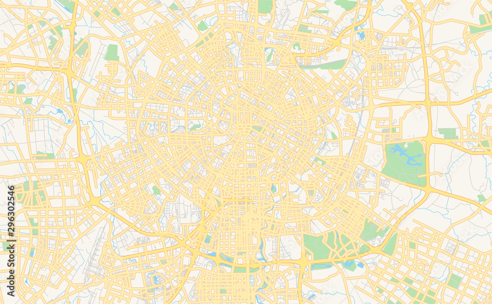 Printable street map of Chengdu, China