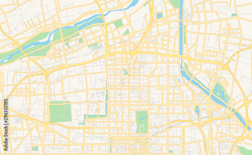 Wallpaper Mural Printable street map of Xi an, China Torontodigital.ca