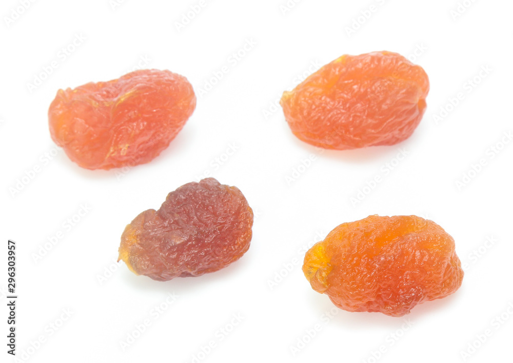 Dry apricot isolated on the white background Dry apricot isolated on the white background