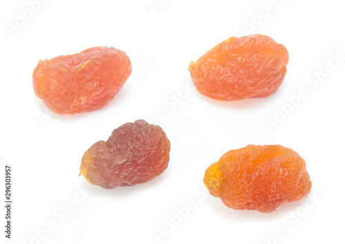 Dry apricot isolated on the white background