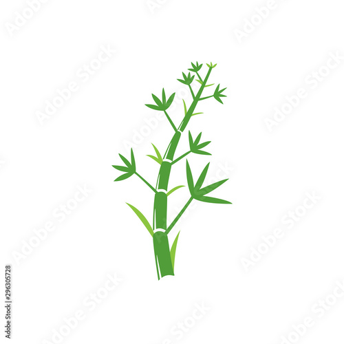 Green bamboo Vector icon. Green bamboo symbol