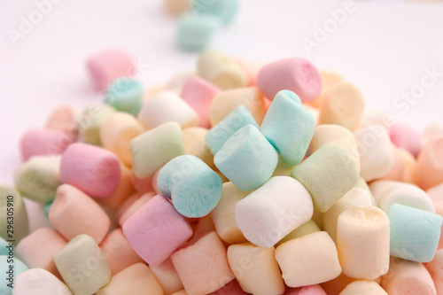 Colorful mini marshmallows photo