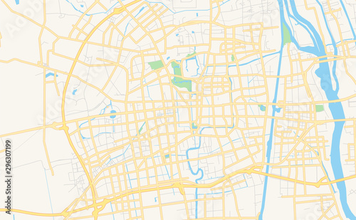 Printable street map of Yangzhou  China