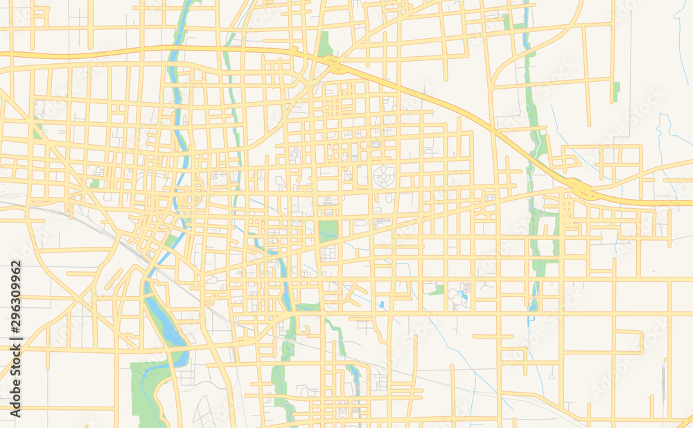 Printable street map of Weifang, China