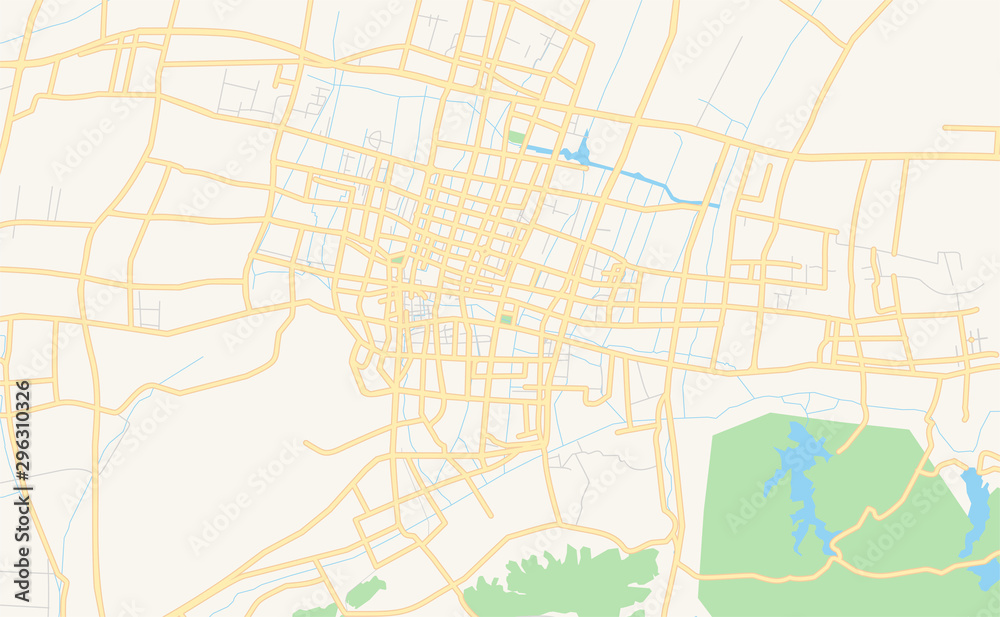 Printable street map of Cixi, China