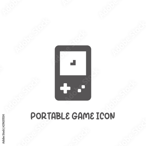 Portable game icon simple flat style vector illustration.