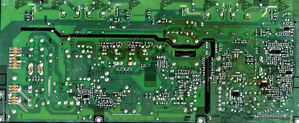 Electronic scheme on a white background