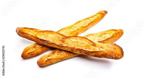 Französisches Baquette isoliert auf weißem Hintergrund