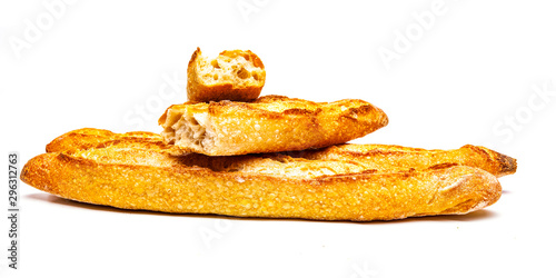 Französisches Baquette isoliert auf weißem Hintergrund
