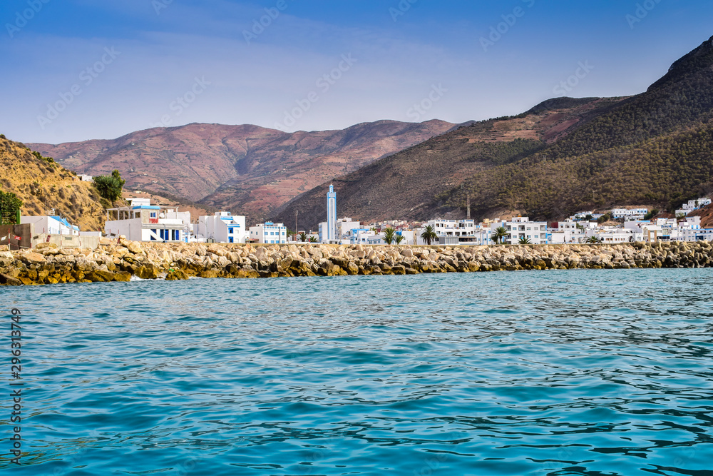Fototapeta premium Panoramic View of Jebeha Village, North of Morocco