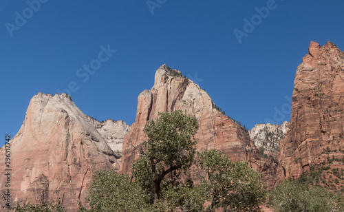 Majestic mountain peaks in Zion National Park