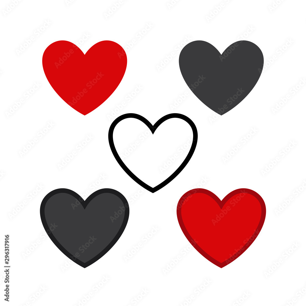 heart vector icon. heart design. colored collection. heart concept. Logo element illustration.