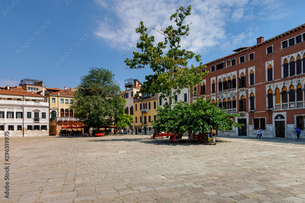 View of city square in Venice, Italy