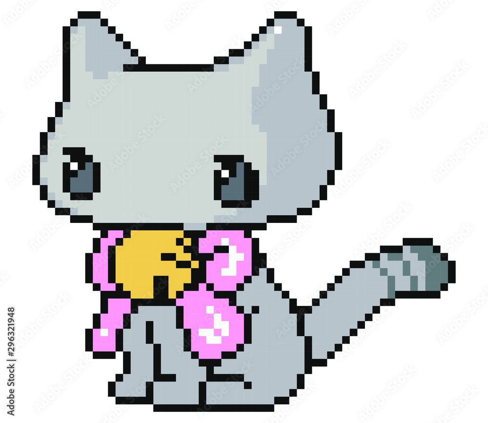 Cat pixel art.
