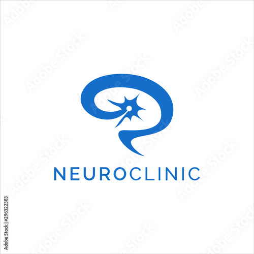 neuron logo design therapy icon inspiration for healthcare clinic