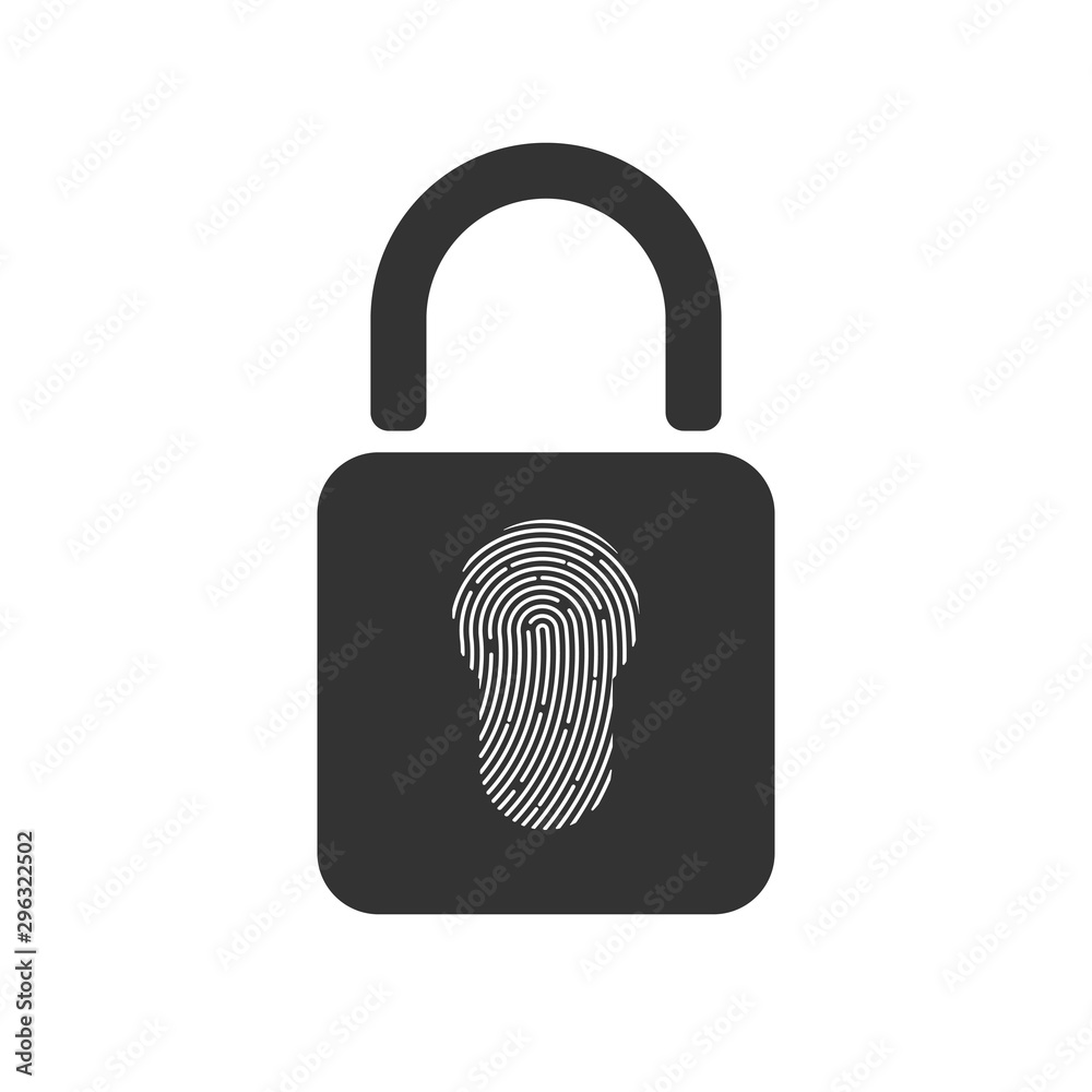 Fingerprint sign icon. Digital security authentication concept. Biometric authorization. Identification, fingerprint lock. Fingerprint sign icon. Digital security authentication concept. Biometric authorization. Identification, fingerprint lock.